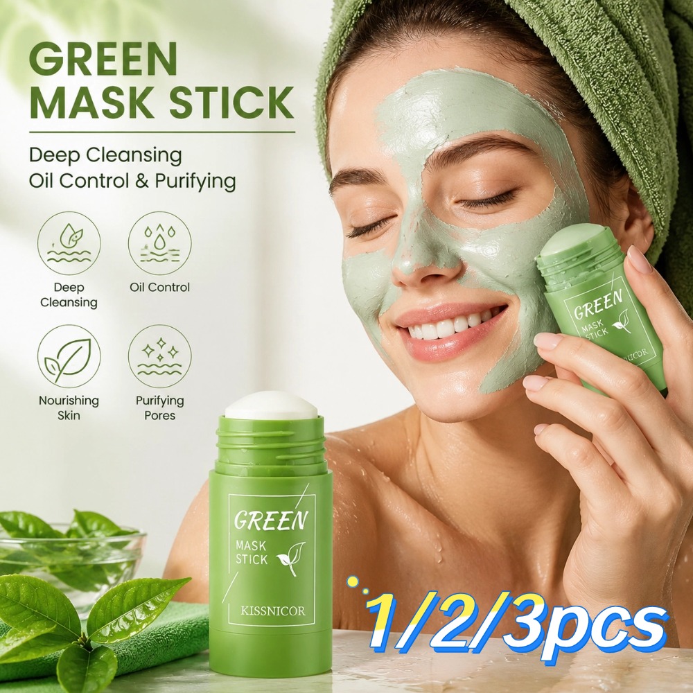 1/2/3pcs Green Tea Mask Deep C - Green Tea Cleansing Clay Mask 评论和价格