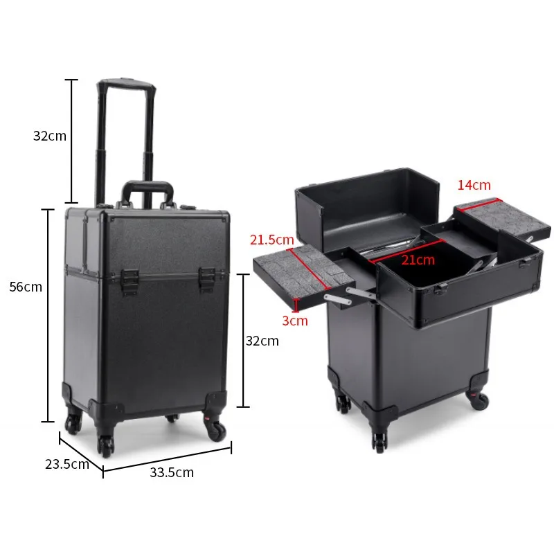 Aluminum Alloy Pro Large Capac - Makeup 评论和价格