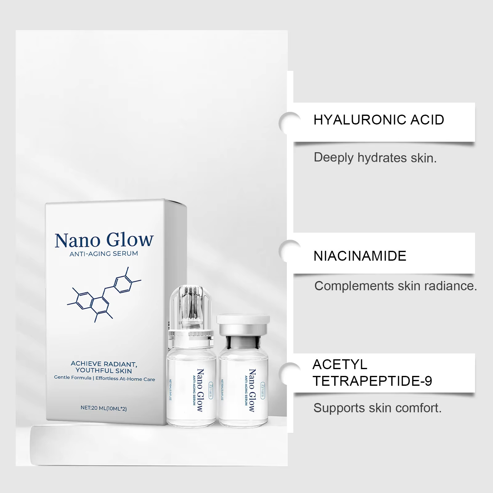 2*10ML Facial Hyaluronic Acid  - Hyaluronic Acid Facial Serum 评论和价格